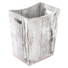 ETELI Wood Wastebasket Small Trash Can Rustic Wooden Garbage Storage