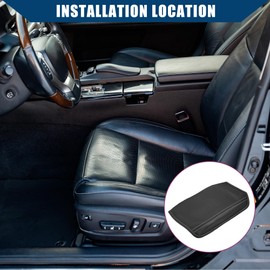 Hihaha Car Center Console Armrest Cover for Infiniti Q50 2014-2024 / Car Interior Accessories/Durable Faux Leather / 1 Pcs Black