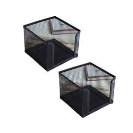 Operitacx 2pcs Note Pad Holder Memo Holder Desktop Note Dispenser Glasses Case Erasers for Kids Desktop Dispenser Miniature Phones Note Pads Self-Stick Note Dispenser Desktop Supplies Mesh
