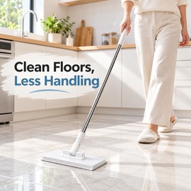 No-Touch Flat Mop for Wet & Dry Floor Cleaning – One-Click Cloth Release