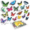 Imaggge.com - 20x - Butterflies - Repositionable Electrostatic Stickers -