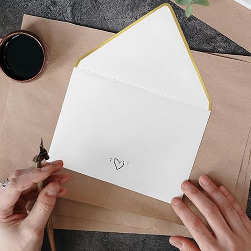 Roczential 24 Envelopes, Mini Envelopes, Business Card Size, Simple, Stylish,