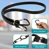 Belle Vous Black Bungee Cords/Tensioning Straps with Carabiner Hooks (4