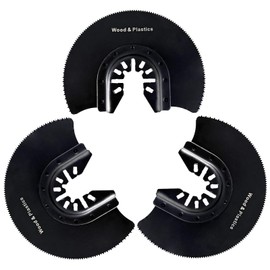 3 Pcs 88mm Oscillating Saw Blades, High Carbon Steel Half-Round Multi Tool Blades for Wood, Plastic, Drywall Compatible with Dewalt, Makita, Dremel, Fein, Ryobi, Multitool Accessories