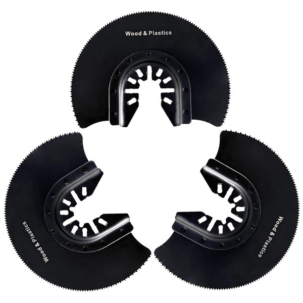 3 Pcs 88mm Oscillating Saw Blades, High Carbon Steel Half-Round