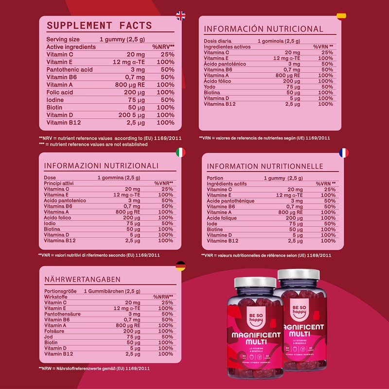 Multivitamin Gummy Bears, for Your Immune System, Fatigue and Exhaustion,