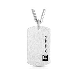 Montana Silversmiths Unisex I Am The Light Dog Tag Necklace Silver One Size