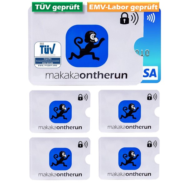 MakakaOnTheRun RFID Blocker Card Case & Passport Case TÜV Tested