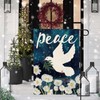 DLZDN Peace Pigeon Garden Flag Winter Dove Bird Garden Flag