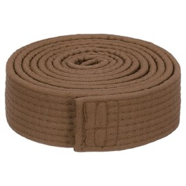 PATIKIL Taekwondo Colored Ranking Belt 1.5" x7.2Ft 2.2m, Polyester Martial Arts Judo Karate Belt for Coach Teaching Practice, Brown