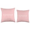 Hand Drawn Heart Design Chic Love Heart Shape Throw Pillow,