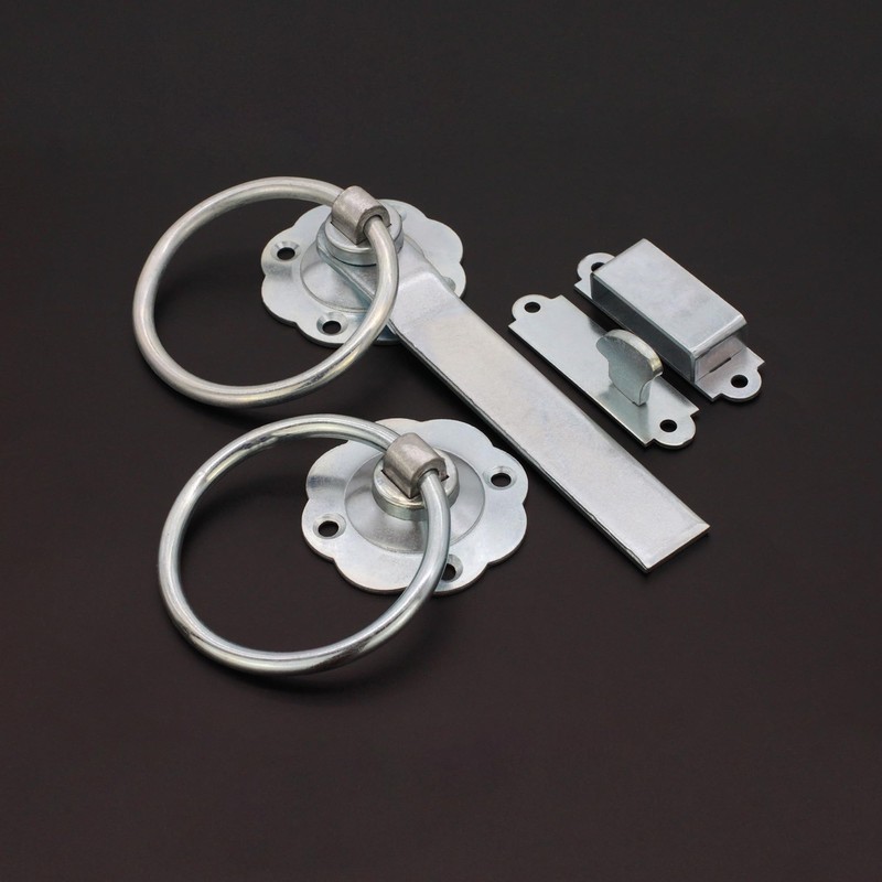 Heavy Duty Plain Ring GATE Latch Bright Zinc Plated Quality