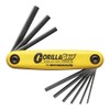 Bondhus 12591 GorillaGrip Set of 9 Hex Fold-up Keys, sizes