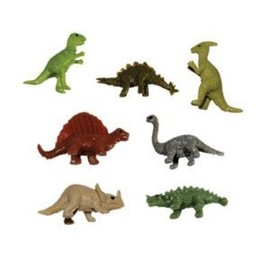 Dinosaur Figures - 20 Tiny Stretchy Mini Dinosaurs by AA Global