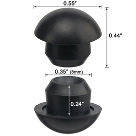 ANCIRS 12 Pack 8mm Floor Bottle Jack Plugs, Black Rubber Hydraulic Filler Bung for Oil Reservoir Hole