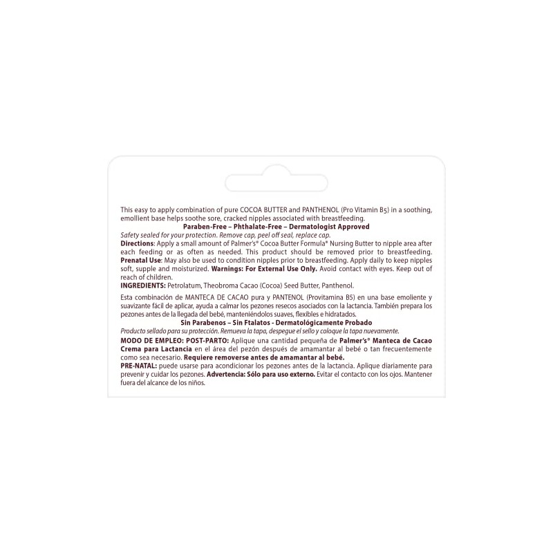 Palmer's Cocoa Butter Formula Nursing Butter, Crema para Lactancia, Protección