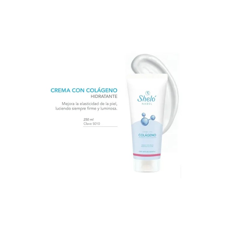 Crema Con Colágeno Hidratante Sheló Nabel Antiarrugas 250ml