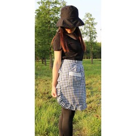 CRB Fashion Waist Pocket Half Bistro Kitchen Cooking Apron (Blue)