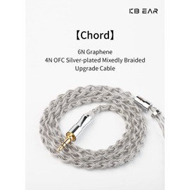 KBEAR Chord IEM Cablen 6N Graphene in 49 Strands Upgrade Braided Cable for Shure SE215/SE425/SE535/SE846/AONIC 215/AONIC 3/AONIC4/AONIC5 (MMCX, Silver Grey, 3.5MM)