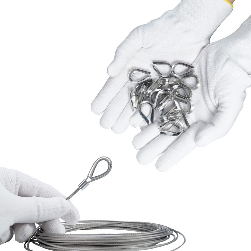 Sanuke 20pcs M4 Stainless Steel Wire Rope Thimbles for 5/32''