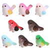 VORCOOL Bird Miniature Mini Figurine Set of 8 Birds Objects,