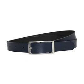 Vascavi leather belt 100% genuine leather, 2 cm wide and approx. 0.25 cm thick, belt, made in Germany, suit belt, hip belt. - dark blue