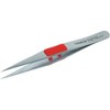 TRUSCO TSP-210 Stainless Steel Tweezers with Rubber Grip 4.7 inches