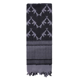 Rothco Crossed Rifles Shemagh Tactical Desert Keffiyeh Scarf, Grey