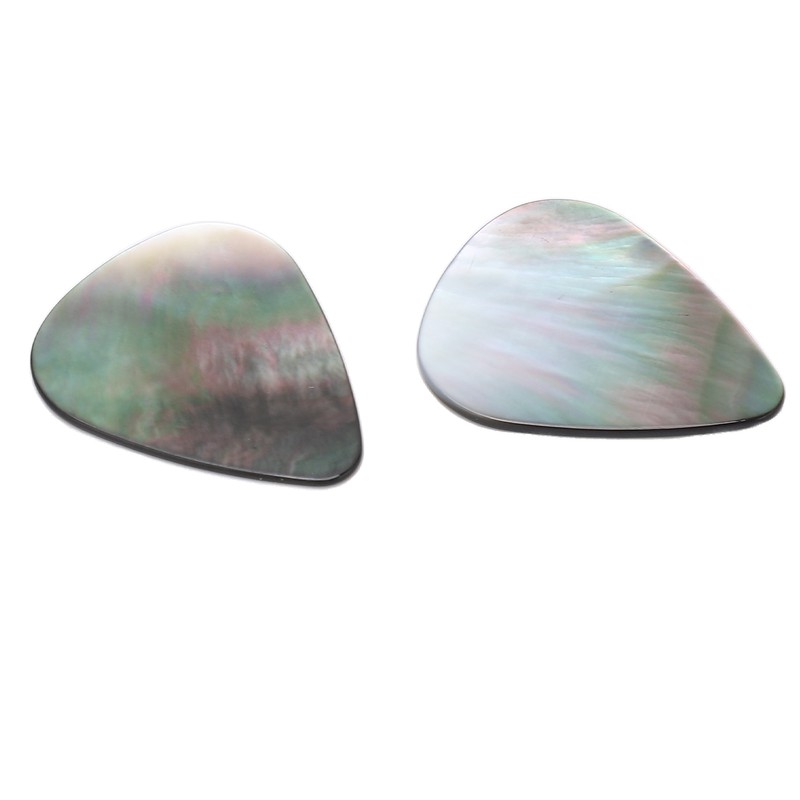 2PCS Set Guitar Picks Shell Teardrop Shaped Acoustic Guitar Picks