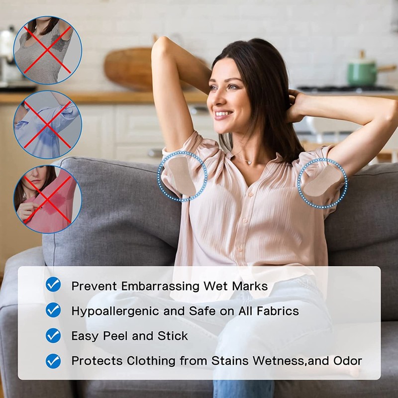 Underarm Sweat Pads - 10 Pcs Disposable Underarm Pads for
