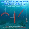 50pcs Weedless Wacky Rig Hooks Wacky Worm Hooks with Weed