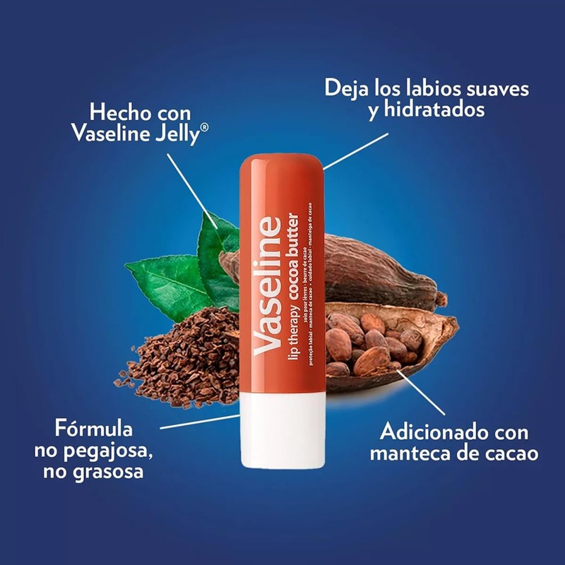 Vaseline - Bálsamo para Labios Cocoa Stick Hidrata y Nutre