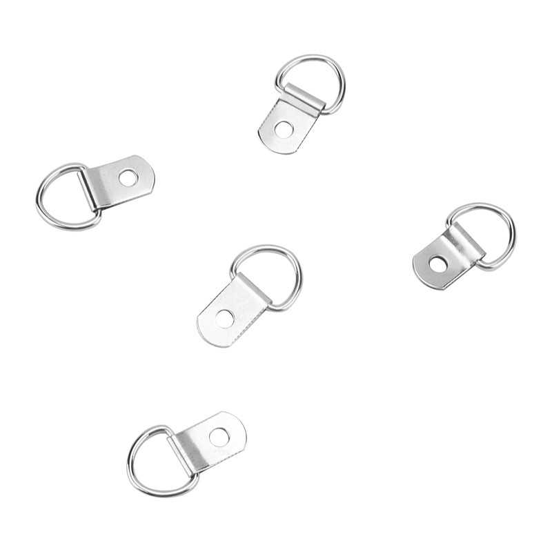 100 PCS D Rings Hooks, D Rings Picture Hangers with
