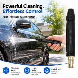 High Pressure Metal Water Spray Gun for Car Washing & Garden Watering – Adjustable Leak-Proof Hose Nozzle with Multiple Spray Patterns
