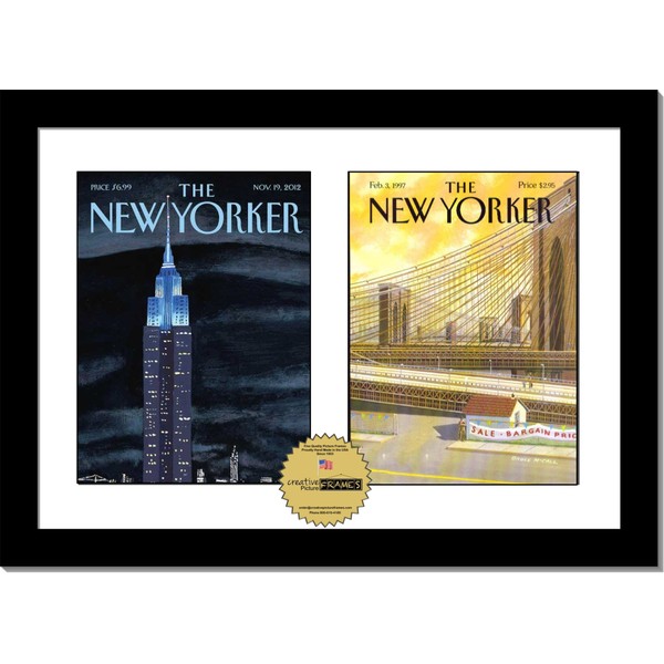 CreativePF [1420bk-w] Double Magazine Frame Holds Magazines Measuring 8 by