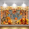 ChloropLastid Fall Thanksgiving Backdrop Barn Door Autumn Photo Background for