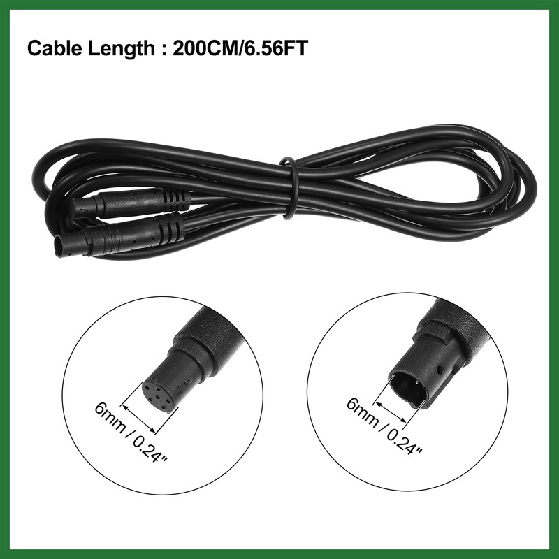 Motoforti 6 Pin 6.56ft 200cm Backup Camera Extension Cable Dash