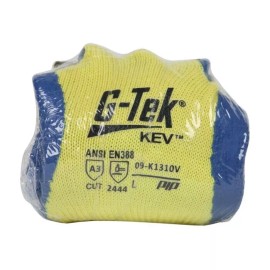 PIP G-Tek KEV Glove with Latex Coated Crinkle Grip 09-K1310V Yellow L