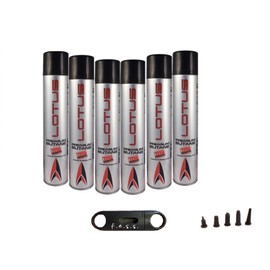 f.e.s.s. Lotus Ultra-Refined Butane Fuel - Pure-Butane Refill Fluid for Lighters with Nozzle Adapter - 5 Plastic Tips to Prevent Leakage with FESS V Cutter (6, 150 ML)