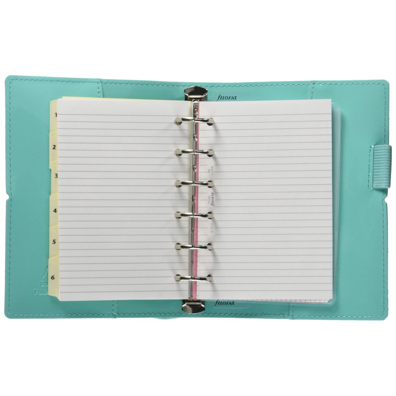 Filofax Domino Patent Pocket Organiser - Turquoise