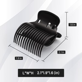 D Hot Roller Clips 12PCS Plastic Roller Clips Hair Curler Clip Replacement Roller Clip For Small Medium Large And Jumbo Hair Rollers Women Girls Hair Section Styling（Black）