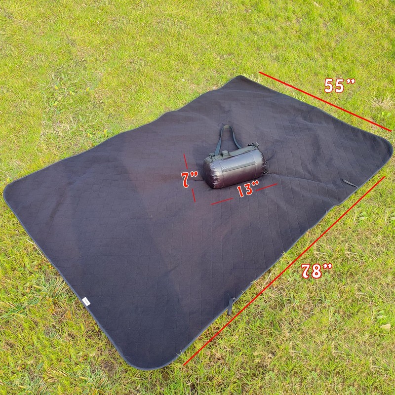 Zabiltro Large Outdoor Waterproof Blanket-Quilted Extra Thick Fleece Windproof Warm