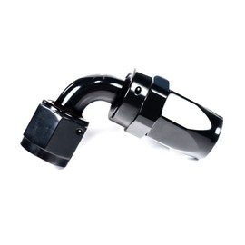 System1 Designs -8AN Black Anodized Swivel 90 Degree Hose End Fitting Adapter
