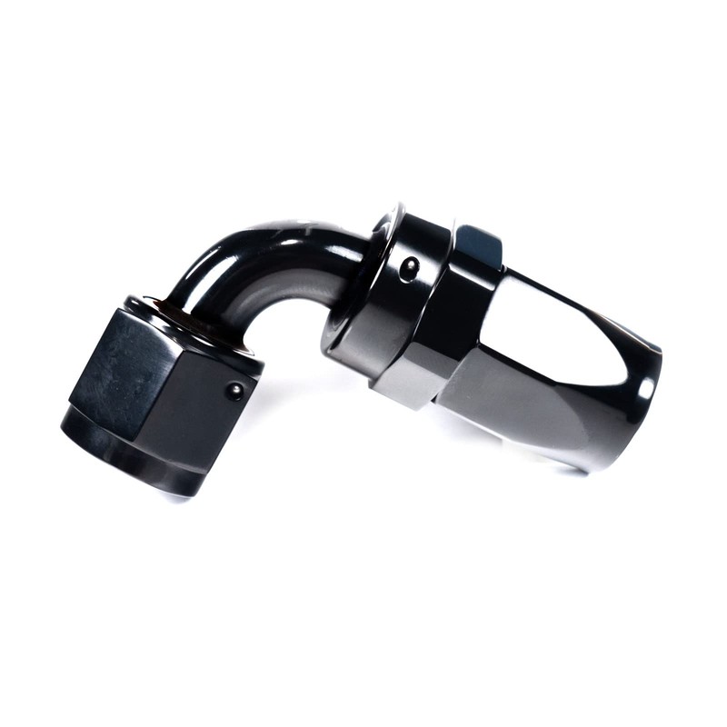 System1 Designs -8AN Black Anodized Swivel 90 Degree Hose End
