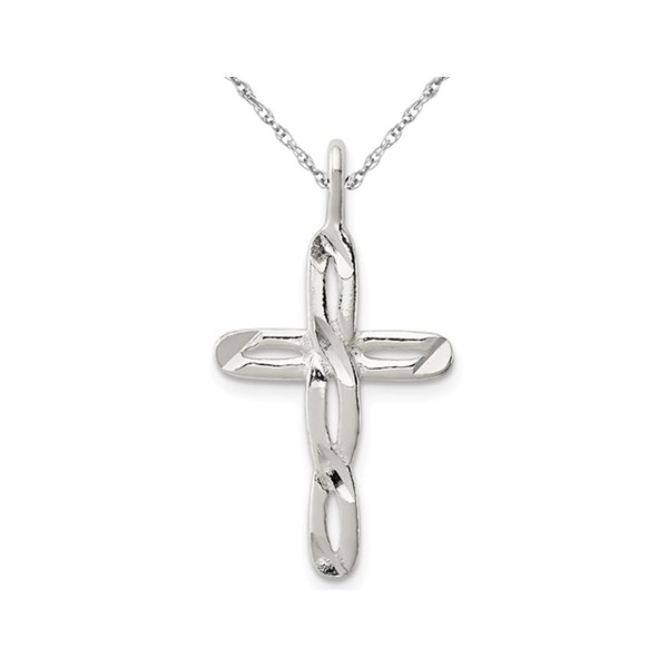 Sterling Silver Cross Pendant Necklace with Chain