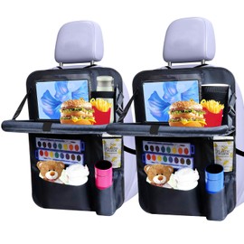 rzoixuur Backseat car organizer(2-Pack),9 storage pockets, car organizer with tablet holder,Car travel essentials for long trips，Car organizers and storage