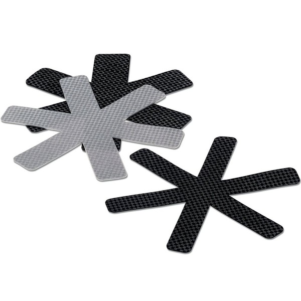 kela Pfannenschutz Amparo 3 teilig aus Filz in schwarz/grau, 39 x 39 x 0.5 cm