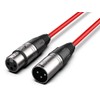 XLR Male to XLR Female Cable, 10 feet, Red, XLR10