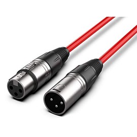 XLR Male to XLR Female Cable, 10 feet, Red, XLR10 M Red RF 166 cm