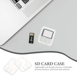 UKCOCO 24Pcs Card Case Holder - Memory Card Storage Box Transparent Memory Card Case Individual Sd Card Case Plastic for SD TF Cards